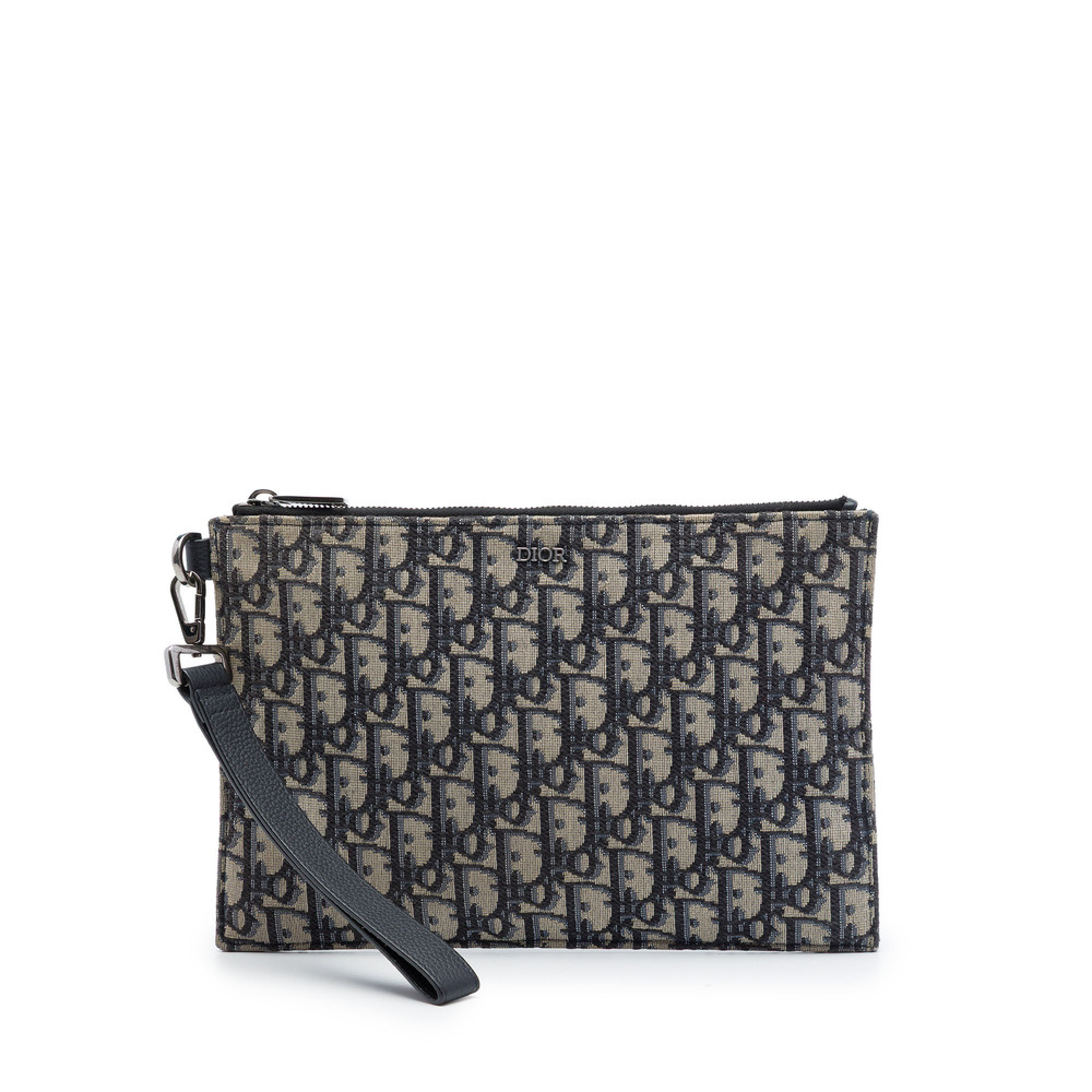 Pre-Loved Dior Oblique Canvas A5 Pouch
